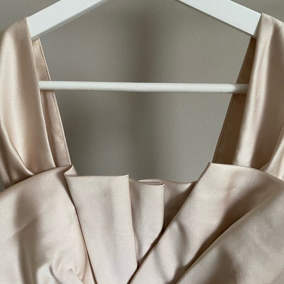 Couture Vera Wang bridal bridesmaid dress gown drop waist pleated drape corset - Picture 3 of 10